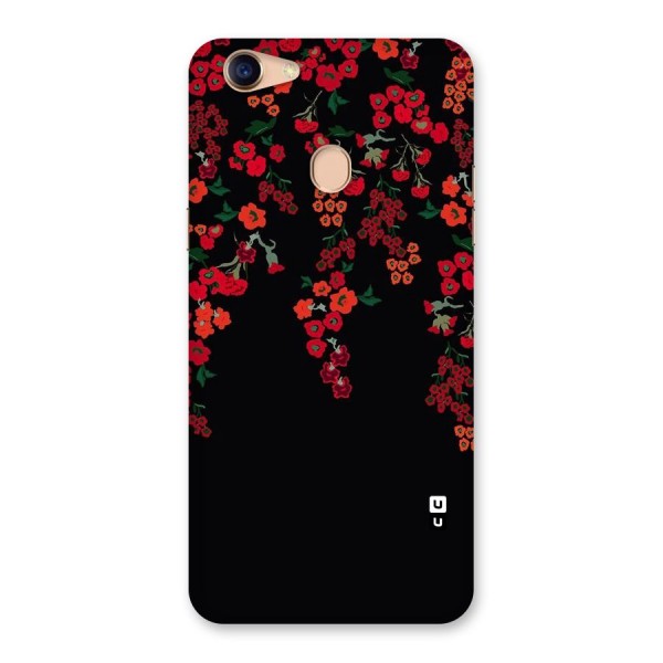 Red Floral Pattern Back Case for Oppo F5 Youth